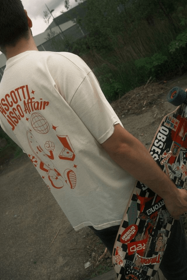 Cream White Oversized Tee - BISCOTTI DISCO AFFAIR