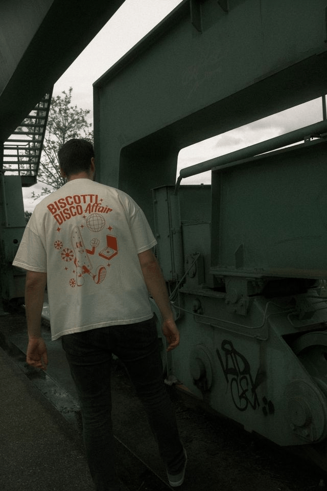 Cream White Oversized Tee - BISCOTTI DISCO AFFAIR